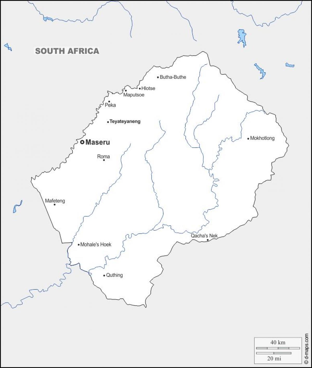 kart мапуцве Lesoto