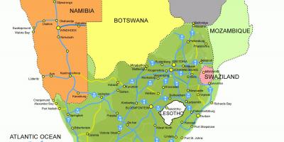 Kart Lesoto və Cənubi Afrika
